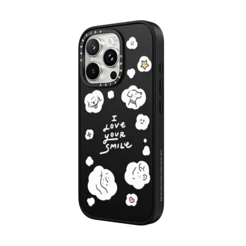I love your smile by ReenP | iPhone 16 Pro Max / Impact Case MagSafe Compatible / Matte Black | Image 2