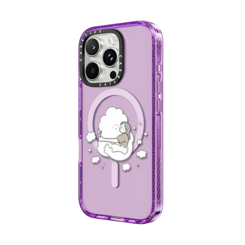 Miss you / Girl by ReenP | iPhone 16 Pro Max / Impact Case MagSafe Compatible / Purple | Image 2
