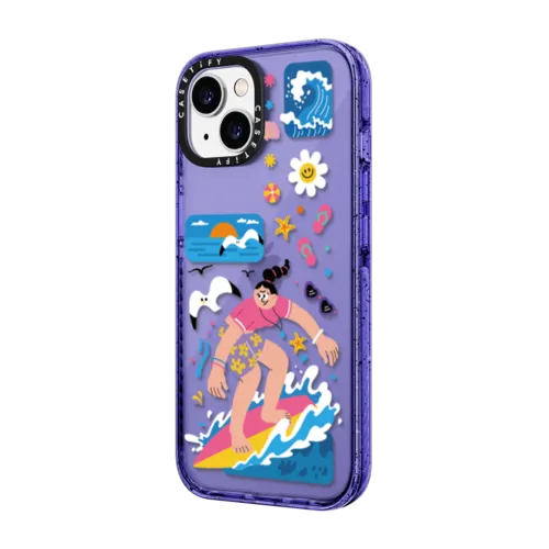 Ride the Waves | iPhone 14 Plus / Impact Case / Peri Purple | Image 2