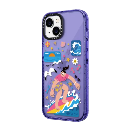 Ride the Waves | iPhone 14 Plus / Impact Case / Peri Purple | Image 2