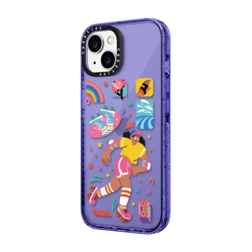 Let's Roller-Skate | iPhone 14 Plus / Impact Case / Peri Purple | Image 2