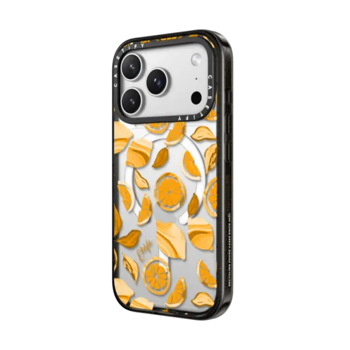 EttaVee Vintage Lemons | iPhone 17 Pro Max / Impact Case MagSafe Compatible / Black | Image 2