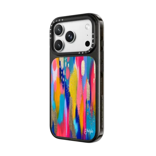 EttaVee Summer Brushstroke | iPhone 18 Pro Max / Impact Case MagSafe Compatible - Glossy / Glossy Black | Image 2