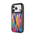EttaVee Summer Brushstroke | iPhone 18 Pro Max / Impact Case MagSafe Compatible - Glossy / Glossy Black | Image 2