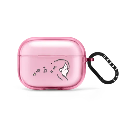Your Voice / Girl by ReenP | AirPods Pro 2 / Earbuds Impact Case / Pink Fizz | Image 1