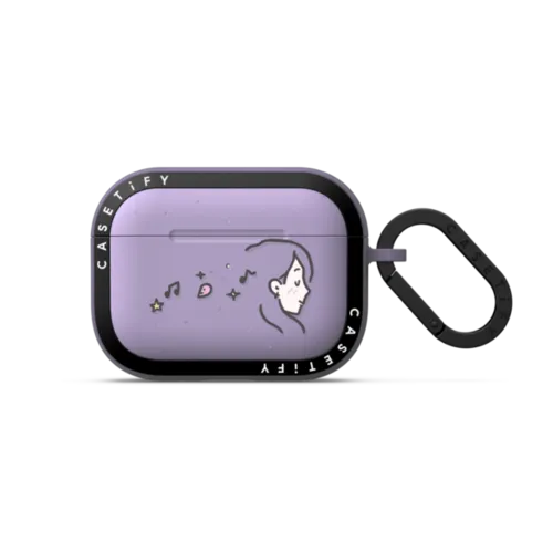 Your voice / Girl by ReenP | AirPods Pro 3 / Earbuds Bounce Case / Matte Lavender | Image 1