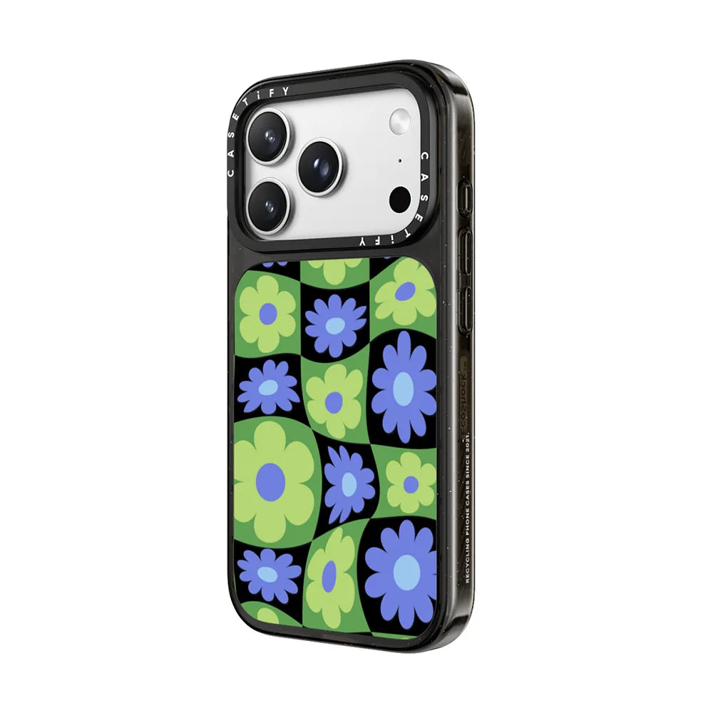 Warped Floral Checker