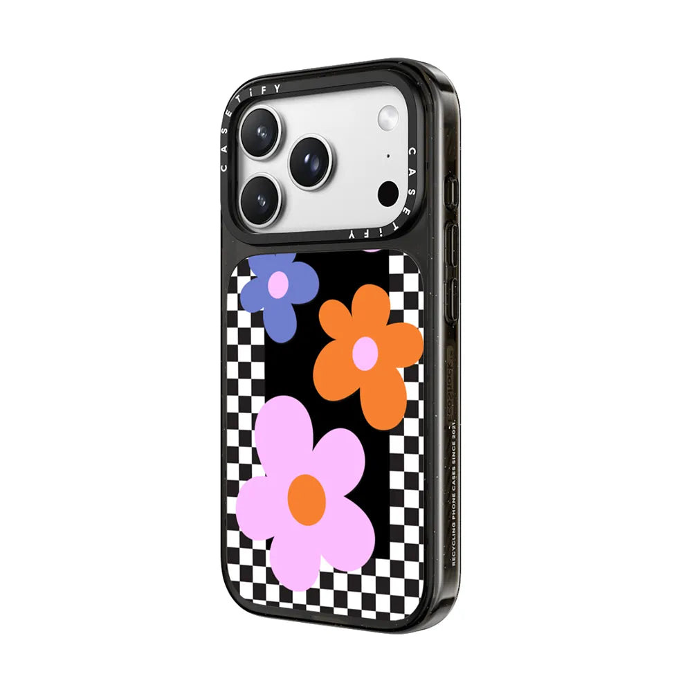 Checkered Floral Frame