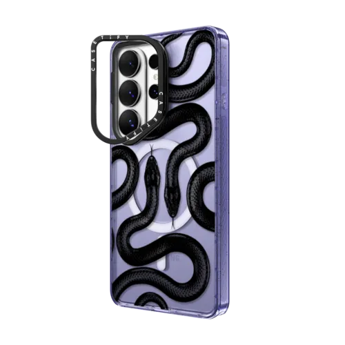 Black Kingsnake | Galaxy S26 Ultra / Impact Ring Stand Magnetic Case / Soft Blue | Image 2