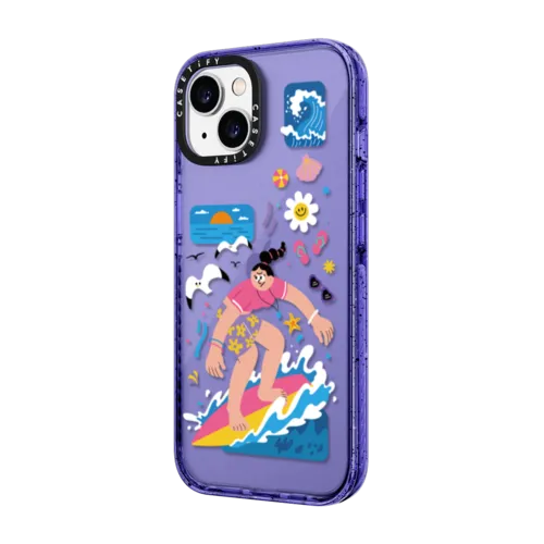 Ride the Waves | iPhone 14 Plus / Impact Case / Peri Purple | Image 2