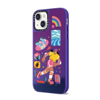 Let's Roller-Skate | iPhone 14 Plus / Mirror Case MagSafe Compatible / Purple Disco on Purple | Image 2