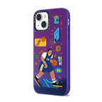 Across the Court | iPhone 14 Plus / Mirror Case MagSafe Compatible / Purple Disco on Purple | Image 2