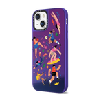 Chill Vibes | iPhone 14 Plus / Mirror Case MagSafe Compatible / Purple Disco on Purple | Image 2