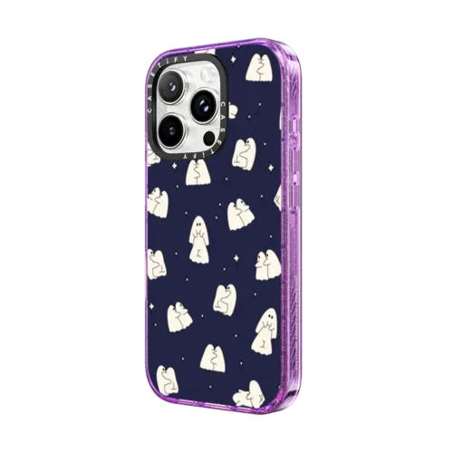 Ghost Lovers by Joce Cova | iPhone 16 Pro Max / Impact Case MagSafe Compatible / Glitter Purple | Image 2