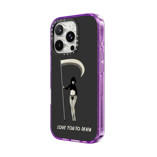 Love you to Death by Joce Cova | iPhone 16 Pro Max / Impact Case MagSafe Compatible / Purple | Image 2