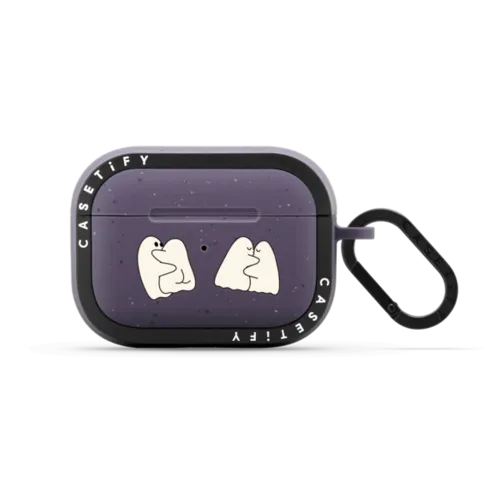 Ghost Lovers 2 by Joce Cova | AirPods Pro 2 / Earbuds Bounce Case / Matte Deep Purple | Image 1
