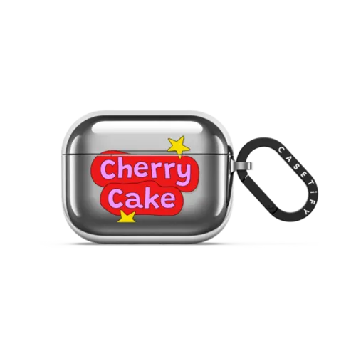 Cherry Cake | AirPods Pro 3 / Earbuds Mirror Case / Silver | Image 1