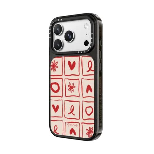 Love Grid by Agathe Marty | iPhone 18 Pro Max / Impact Case MagSafe Compatible - Glossy / Glossy Black | Image 2