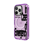 "In Case of Emergency" by Milan Doctor | iPhone 16 Pro Max / Impact Case MagSafe Compatible / Purple | Image 2