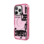 "In Case of Emergency" by Milan Doctor | iPhone 16 Pro Max / Impact Case MagSafe Compatible / Pink Fizz | Image 2