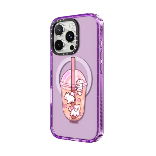 Cream Boba by PIKARAR | iPhone 16 Pro / Impact Case MagSafe Compatible / Purple | Image 2