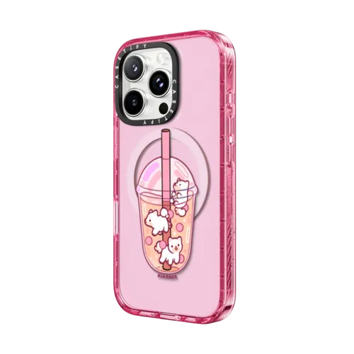 Cream Boba by PIKARAR | iPhone 16 Pro / Impact Case MagSafe Compatible / Pink Fizz | Image 2