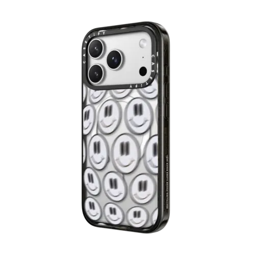 SMILE GLITCH BY AF ILLUSTRATIONS | iPhone 17 Pro Max / Impact Case MagSafe Compatible / Black | Image 2