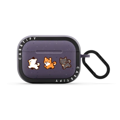 Trotting Trio | AirPods Pro 2 / Earbuds Bounce Case / Matte Deep Purple | Image 1