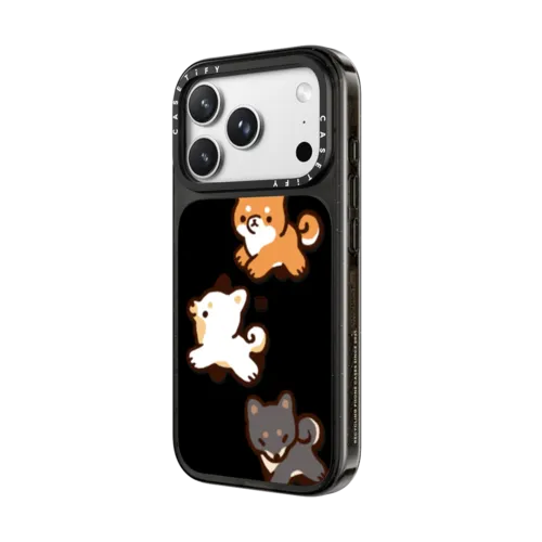 Trotting Trio by Pikarar | iPhone 18 Pro Max / Impact Case MagSafe Compatible - Glossy / Glossy Black | Image 2