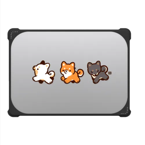 Trotting Trio by PIKARAR | MacBook Pro 14-inch (M1 - M5) / MacBook Bounce Case / Black | Image 2