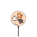 Trotting Trio by PIKARAR |   / PowerThru Magnetic Wireless Charger MagSafe Compatible / Black | Image 1