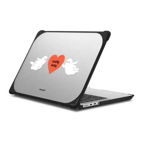 BB Is Really Busy by makingsht | MacBook Pro 14-inch (M1 - M5) / MacBook Bounce Case / Black | Image 1