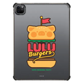 Original Tasty Burgers by LuLu the Piggy | iPad Pro 11-inch (3rd/4th gen) / iPad Impact Case / Black | Image 1