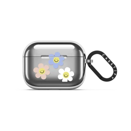 Happy Daisy | AirPods Pro 3 / Earbuds Mirror Case / Silver | Image 1