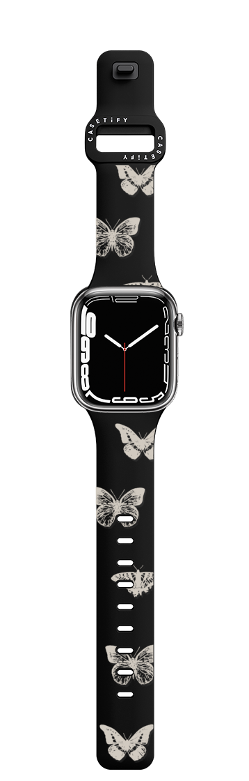 Butterfly Lithograph | Apple Watch Series 7-9 (45mm) / Impact Band / Black | Image 1