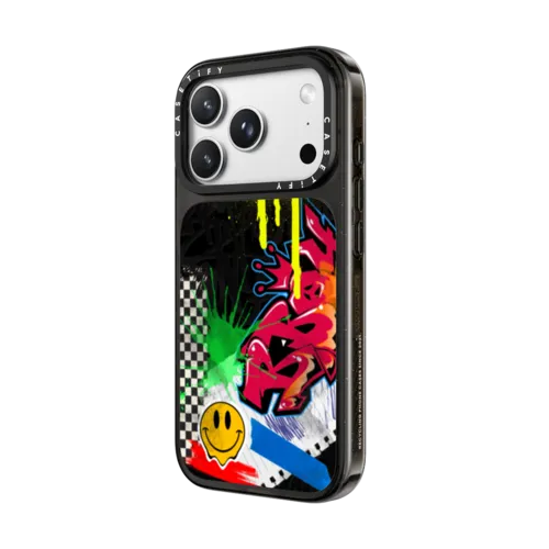 Graffiti Sticker Grunge | iPhone 18 Pro / Impact Case MagSafe Compatible - Glossy / Glossy Black | Image 2