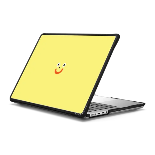 Happy by Kristina Micotti | MacBook Pro 14-inch (M1 - M5) / MacBook Impact Case / Black | Image 1