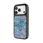 Wattamolla - Aboriginal Art | iPhone 18 Pro Max / Impact Case MagSafe Compatible - Glossy / Glossy Black | Image 2