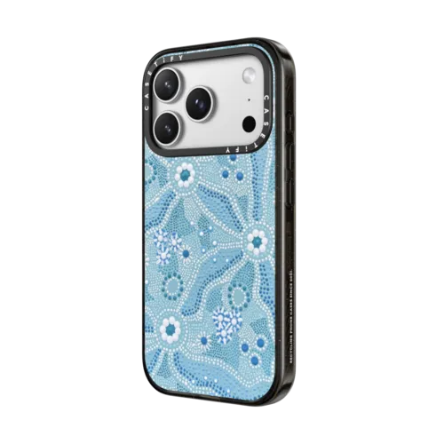 Nadyung (Water) - Aboriginal Art | iPhone 17 Pro Max / Impact Case MagSafe Compatible / Black | Image 2