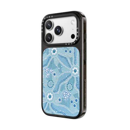 Nadyung (Water) - Aboriginal Art | iPhone 18 Pro Max / Impact Case MagSafe Compatible - Glossy / Glossy Black | Image 2