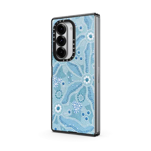 Nadyung (Water) - Aboriginal Art | Galaxy Z Fold6 / Impact Case / Black | Image 2
