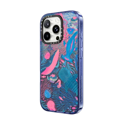 Under the Sea by Grace Andersson | iPhone 16 Pro Max / Impact Case MagSafe Compatible / Glitter Indigo | Image 2