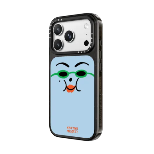 Blue Sassy by Kristina Micotti | iPhone 18 Pro Max / Impact Case MagSafe Compatible - Glossy / Glossy Black | Image 2