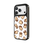 Puglie Pug Floating Pugs | iPhone 18 Pro / Impact Case MagSafe Compatible - Glossy / Glossy Black | Image 2
