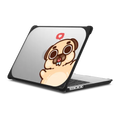 Puglie Pug Lickie | MacBook Pro 14-inch (M1 - M5) / MacBook Bounce Case / Black | Image 1