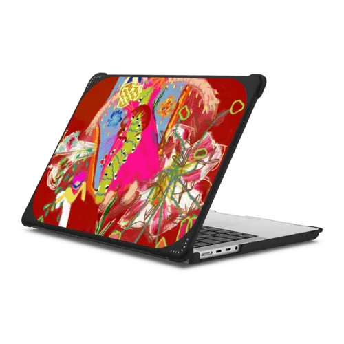 redparrotwoman MacBook | MacBook Pro 14-inch (M1 - M5) / MacBook Bounce Case / Black | Image 1