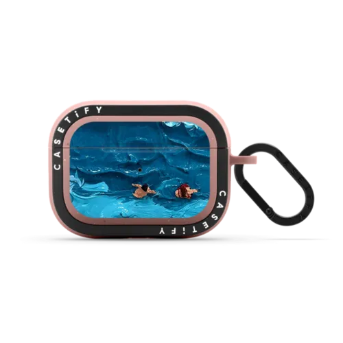 Floating people #1 | AirPods Pro 2 / Earbuds Bounce Case / Matte Dusty Rose | Image 1