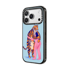 The Woman and The Tiger | iPhone 17 Pro Max / Impact Case MagSafe Compatible / Black | Image 2