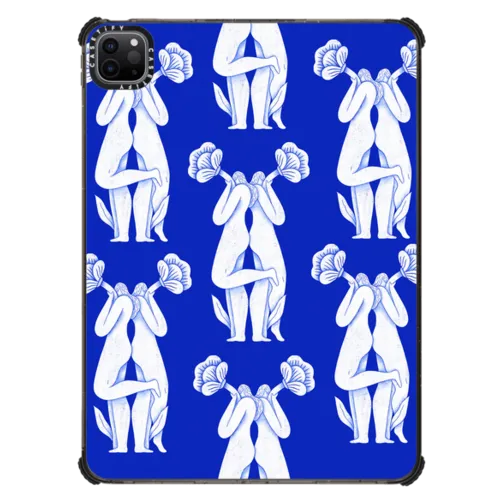 The Ladies and The Flowers | iPad Pro 11-inch (3rd/4th gen) / iPad Impact Case / Black | Image 1