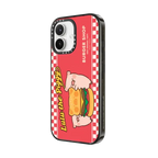 LET'S EAT BURGERS TOGETHER BY LULU THE PIGGY | iPhone 17 / Impact Case MagSafe Compatible / Black | Image 2